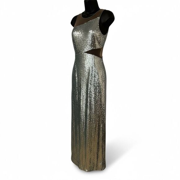 Toccin Sequin Cut Out Gown Size 6 - Picture 7 of 12